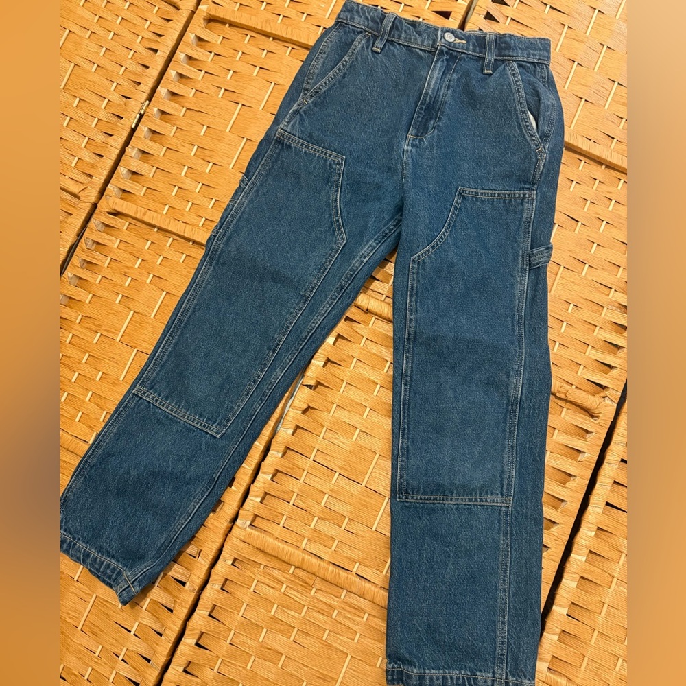 Old Navy Blue Relaxed Jeans with Reinforced Knees